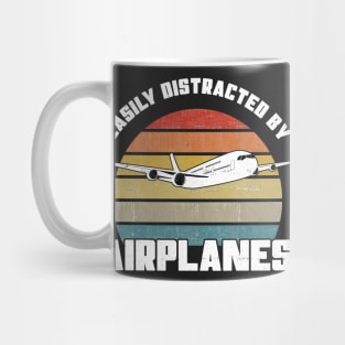 Easily Distracted By Airplanes - Pilot Aviation Flight product Mug